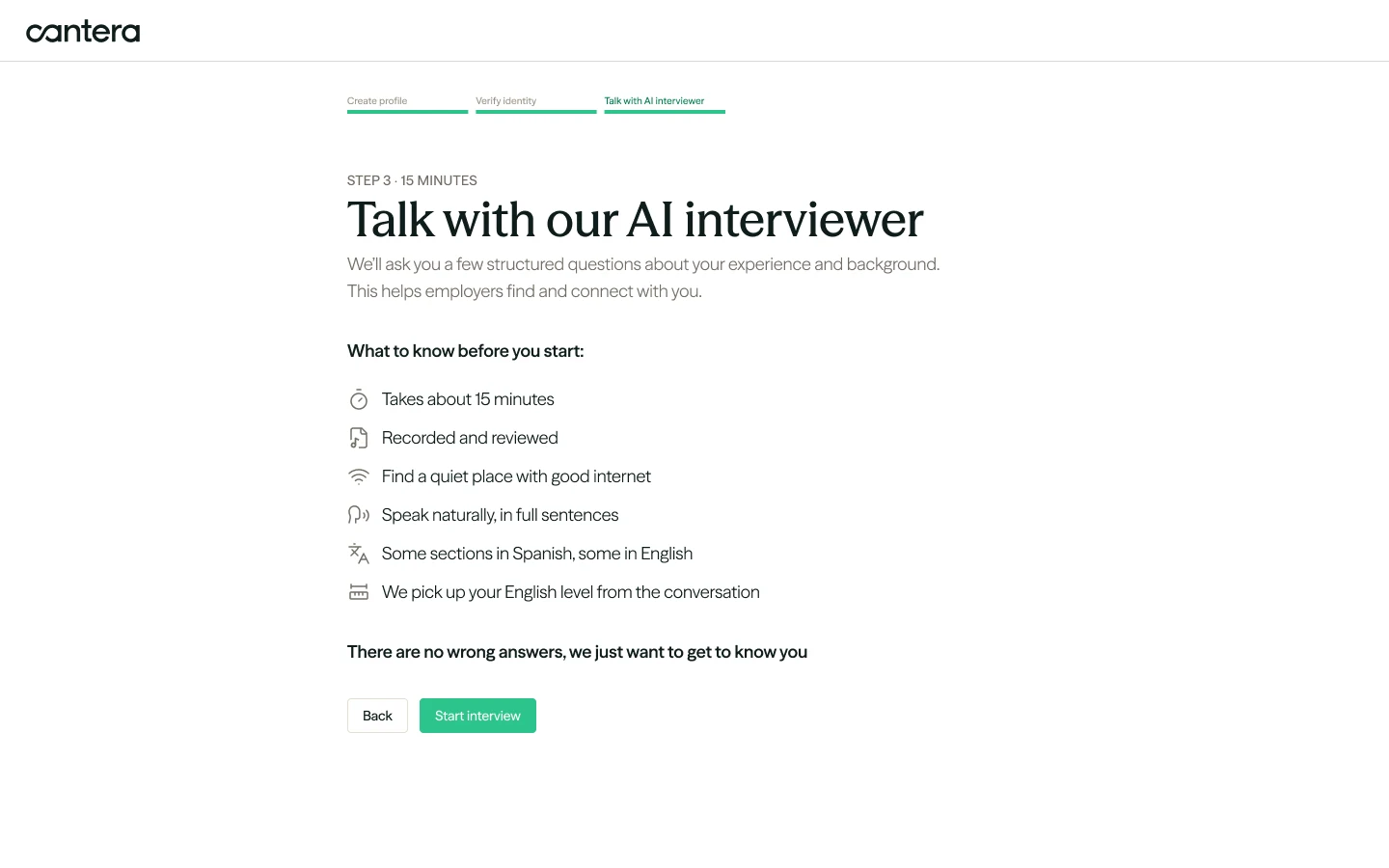 Talk with our AI interviewer: what to know before you start