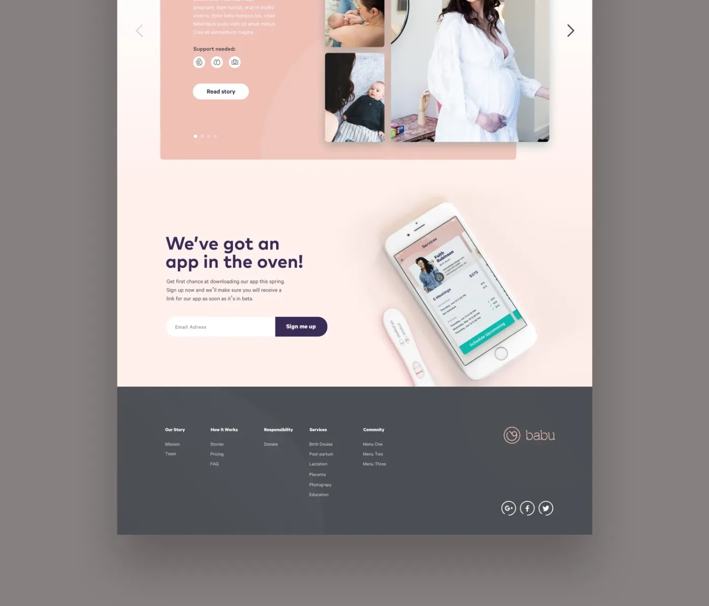 Homepage, continued