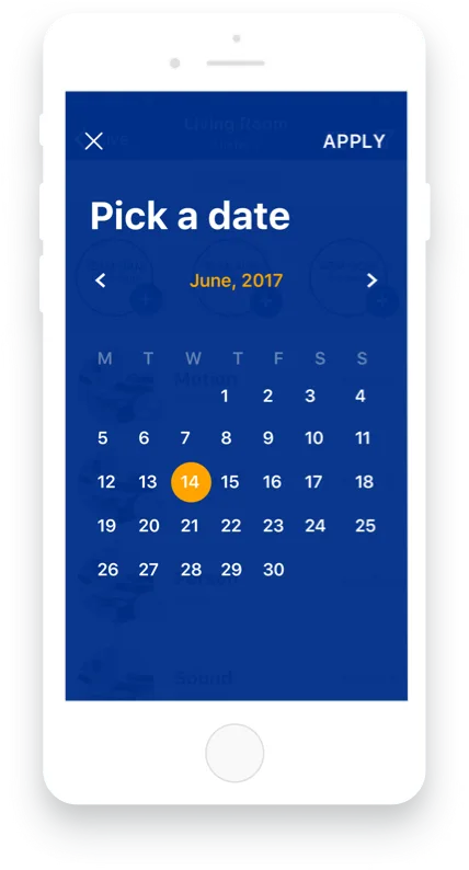 Calendar picker screen