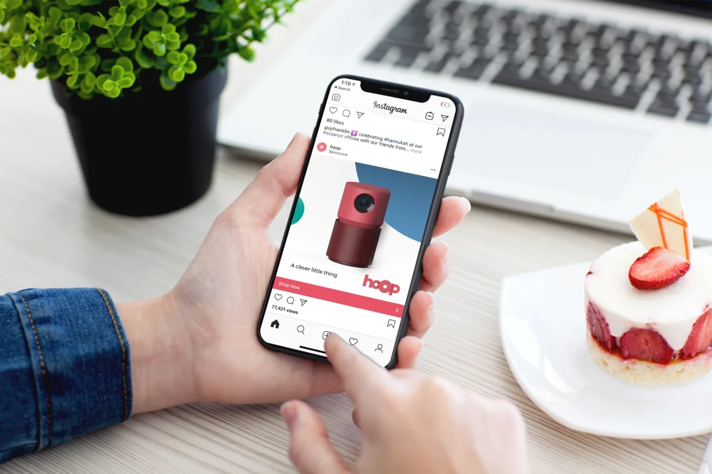 The HOOP app on a phone