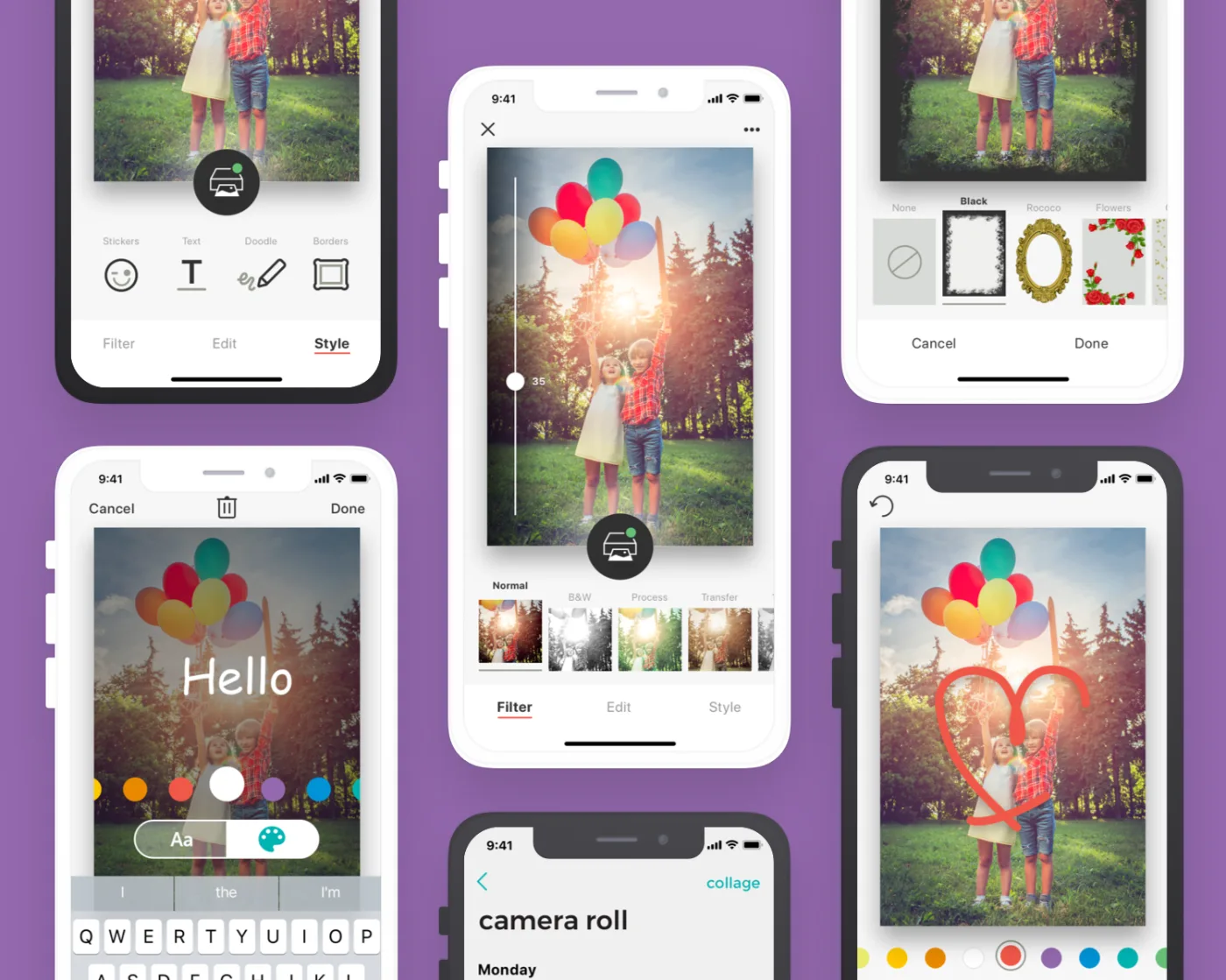 App screens overview
